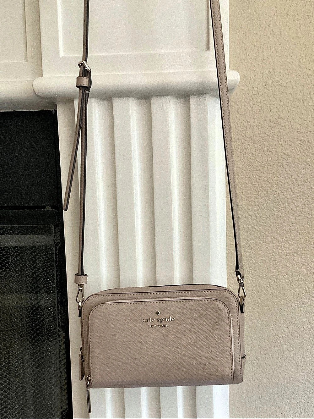 kate spade NEW YORK Double Zip Crossbody Tan